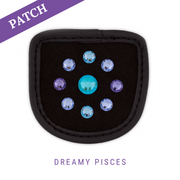 Dreamy Pisces rijhandschoen patch zwart