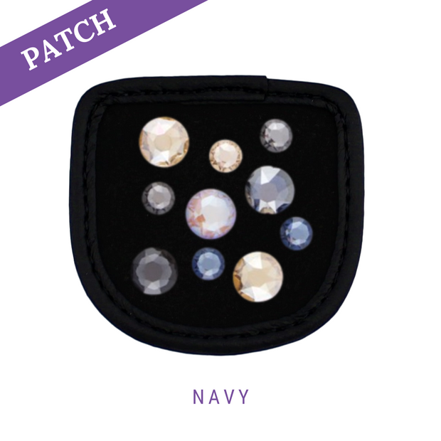 Navy Rijhandschoen Patches