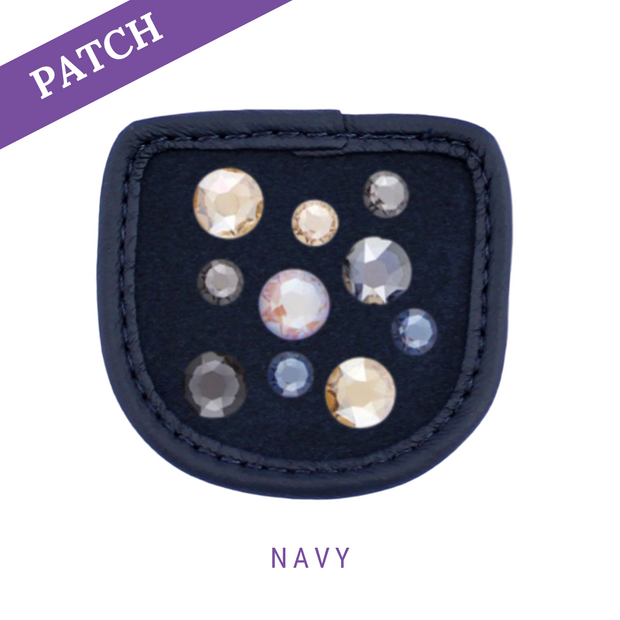 Navy Rijhandschoen Patches