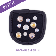 Sociable Gemini rijhandschoen patch blauw