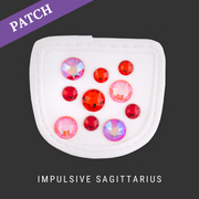 Impulsive Sagittarius rijhandschoen patch wit
