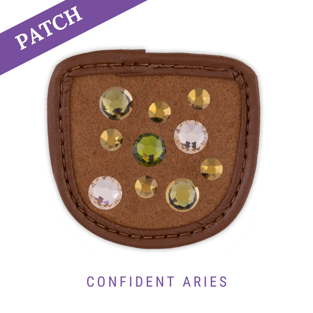 Confident Aries rijhandschoen patch caramel