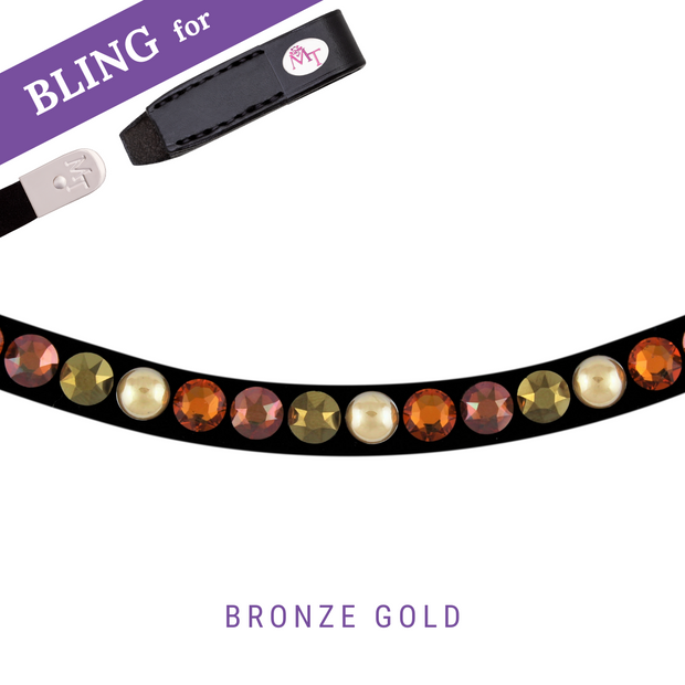 Bronze Gold Frontriem Bling Swing