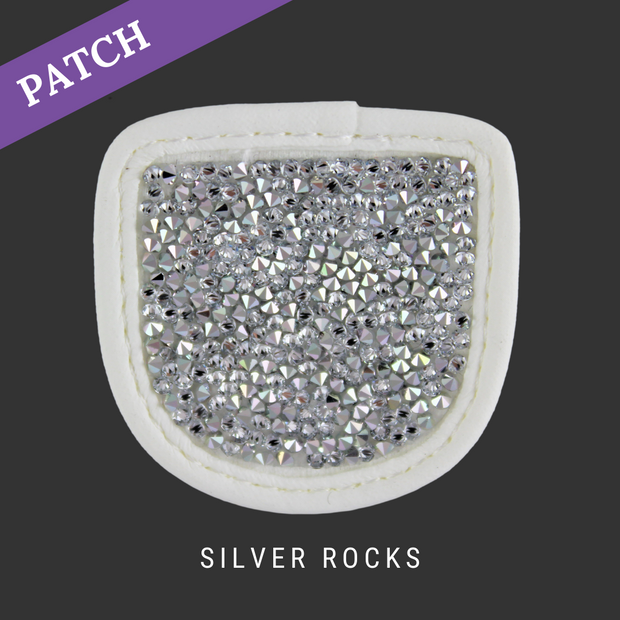 Silver Rocks rijhandschoen patch wit