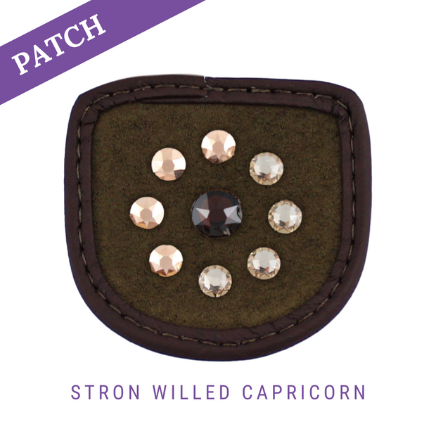 Strong Willed Capricorn rijhandschoen patch bruin