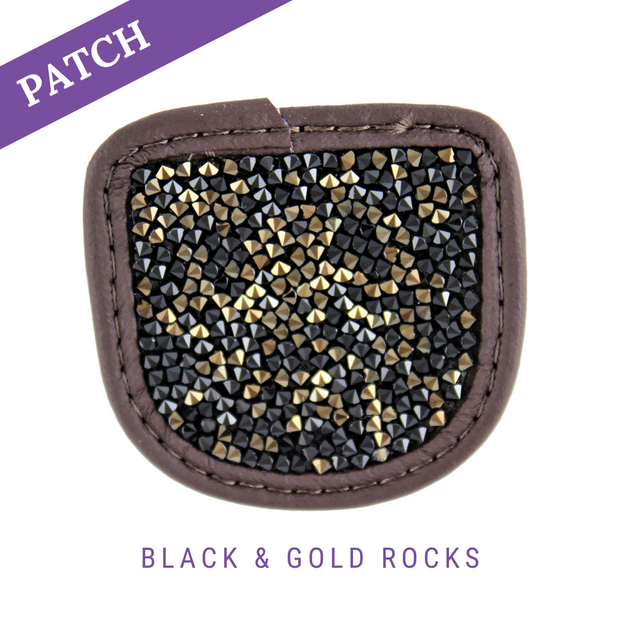 Black & Gold Rocks  rijhandschoen Patch bruin