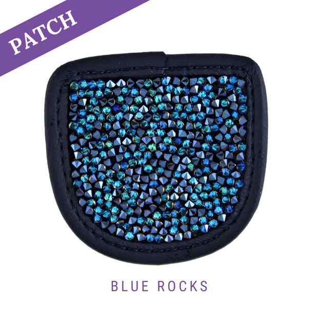 Blue Rocks rijhandschoen patch blauw