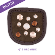 Q's Brownie by Chrissi rijhandschoen patch bruin