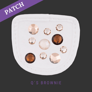 Q's Brownie by Chrissi rijhandschoen patch wit