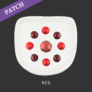 Rode rijhandschoen Patch wit