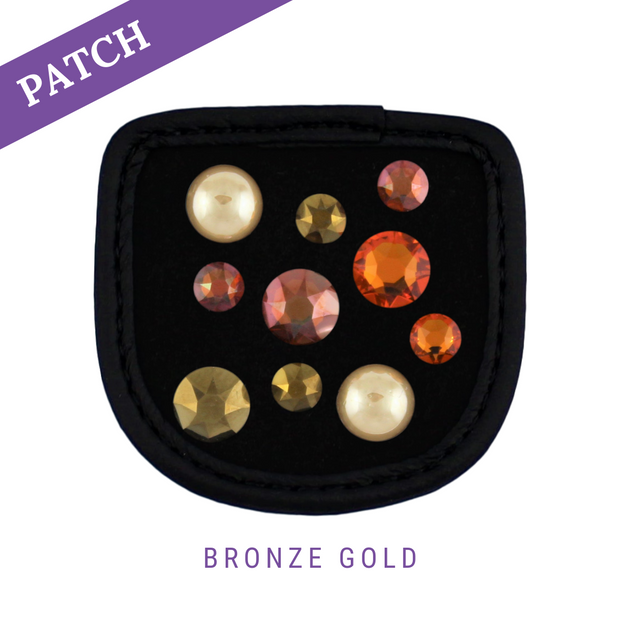 Bronze Gold Rijhandschoen Patches